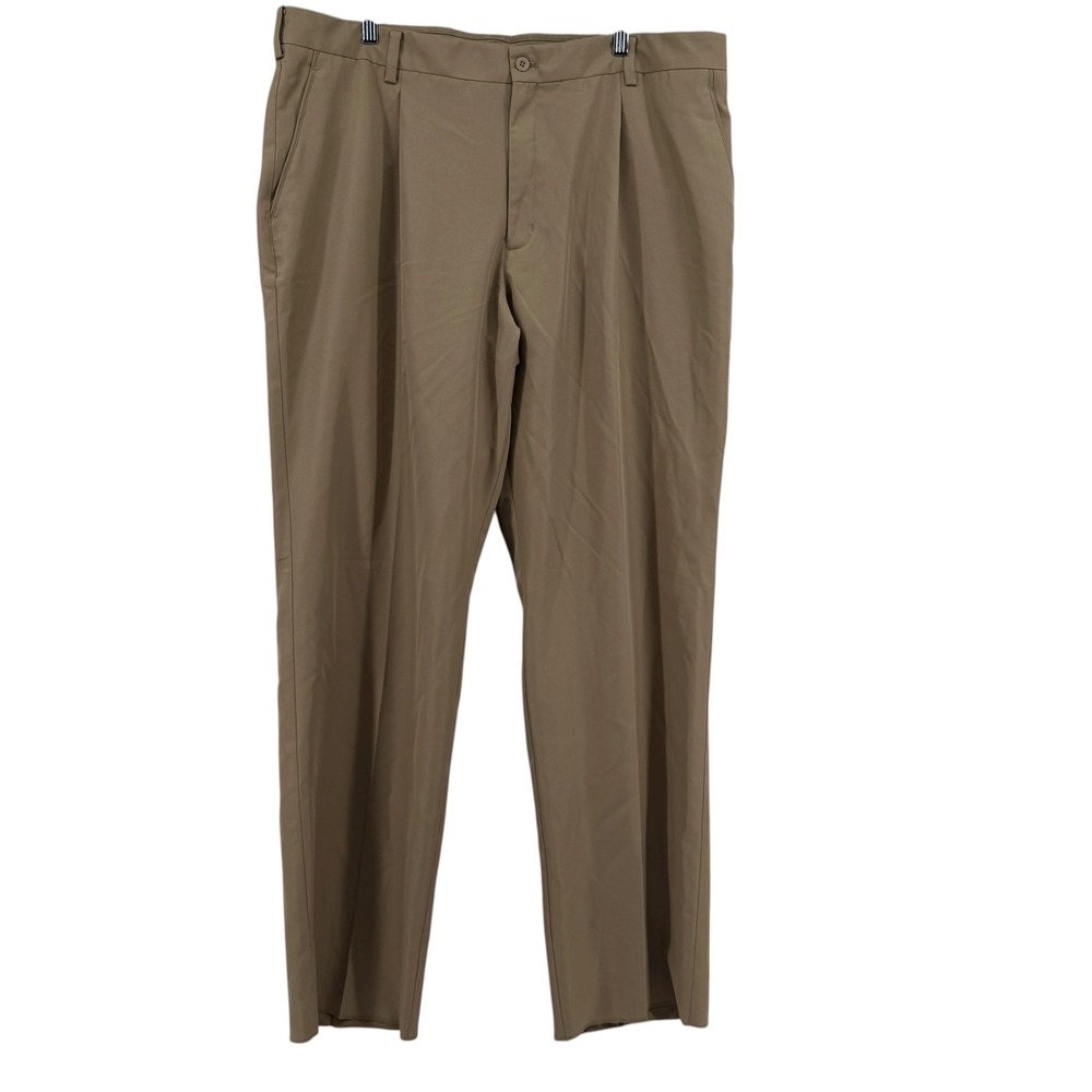 Nike Golf Mens 42x32 Khaki Dress Pants Flat Front Performance Athletic‎